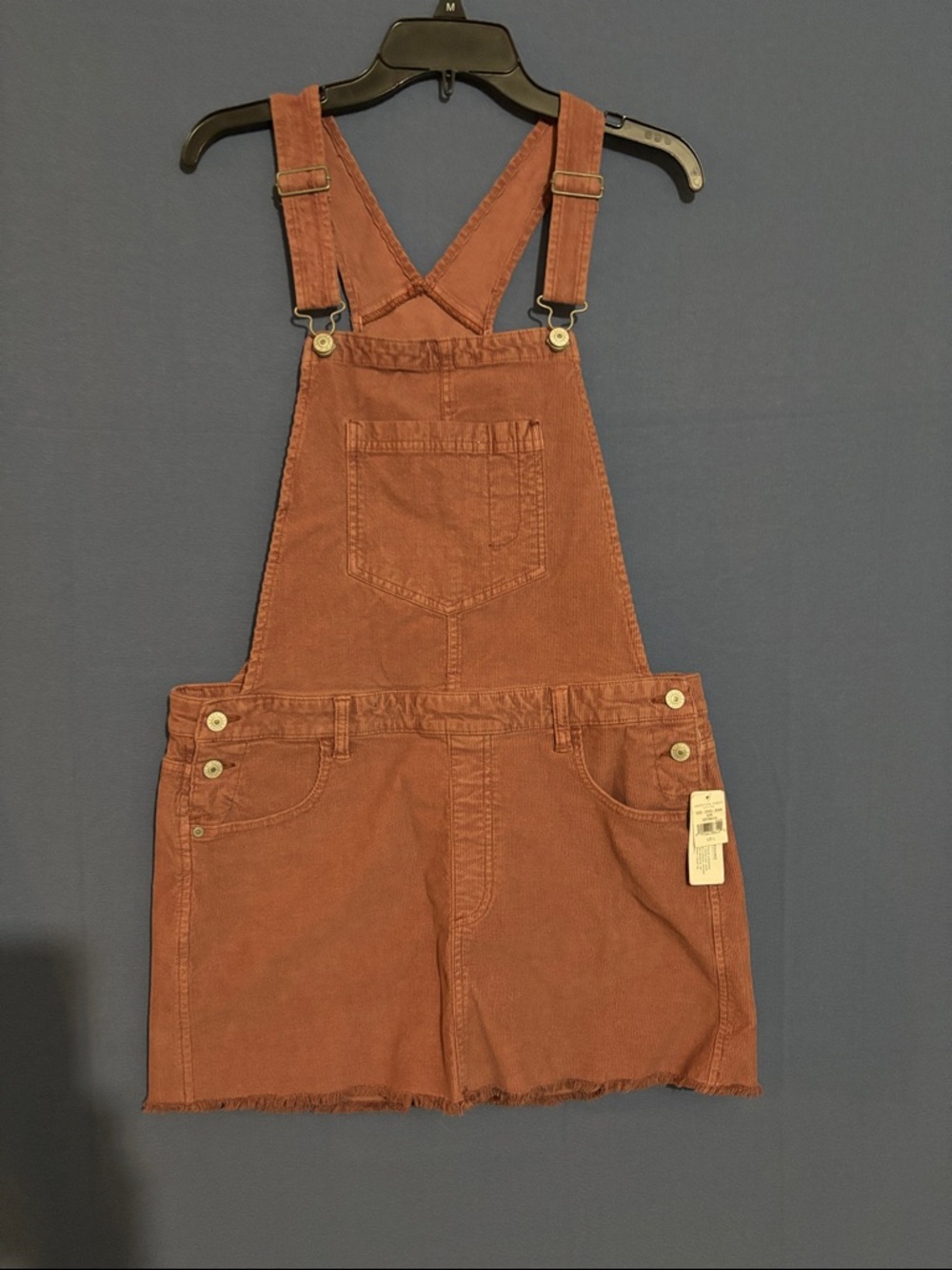 American Eagle Outfitters Rust Brown Corduroy Overall Skirt